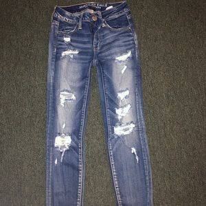 Distressed jeans